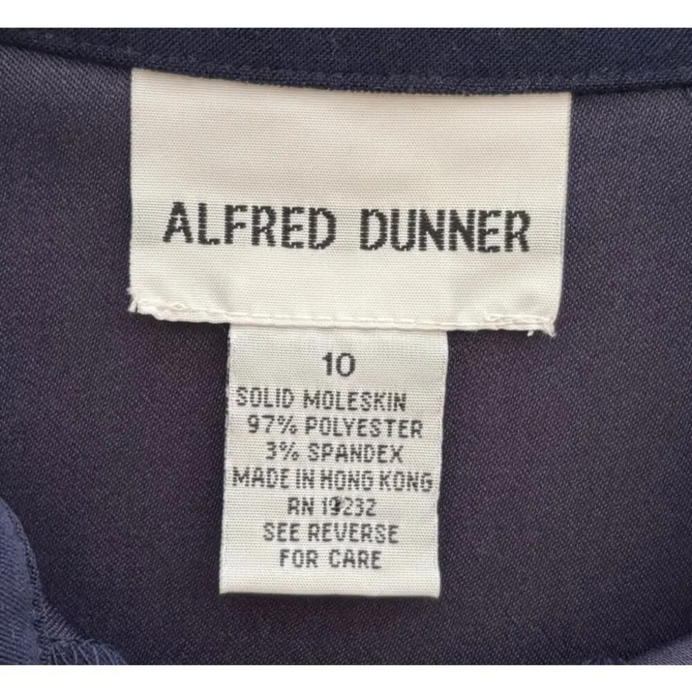 Alfred Dunner Navy Moleskin Button Shirt - Size 10 - Picture 7 of 7